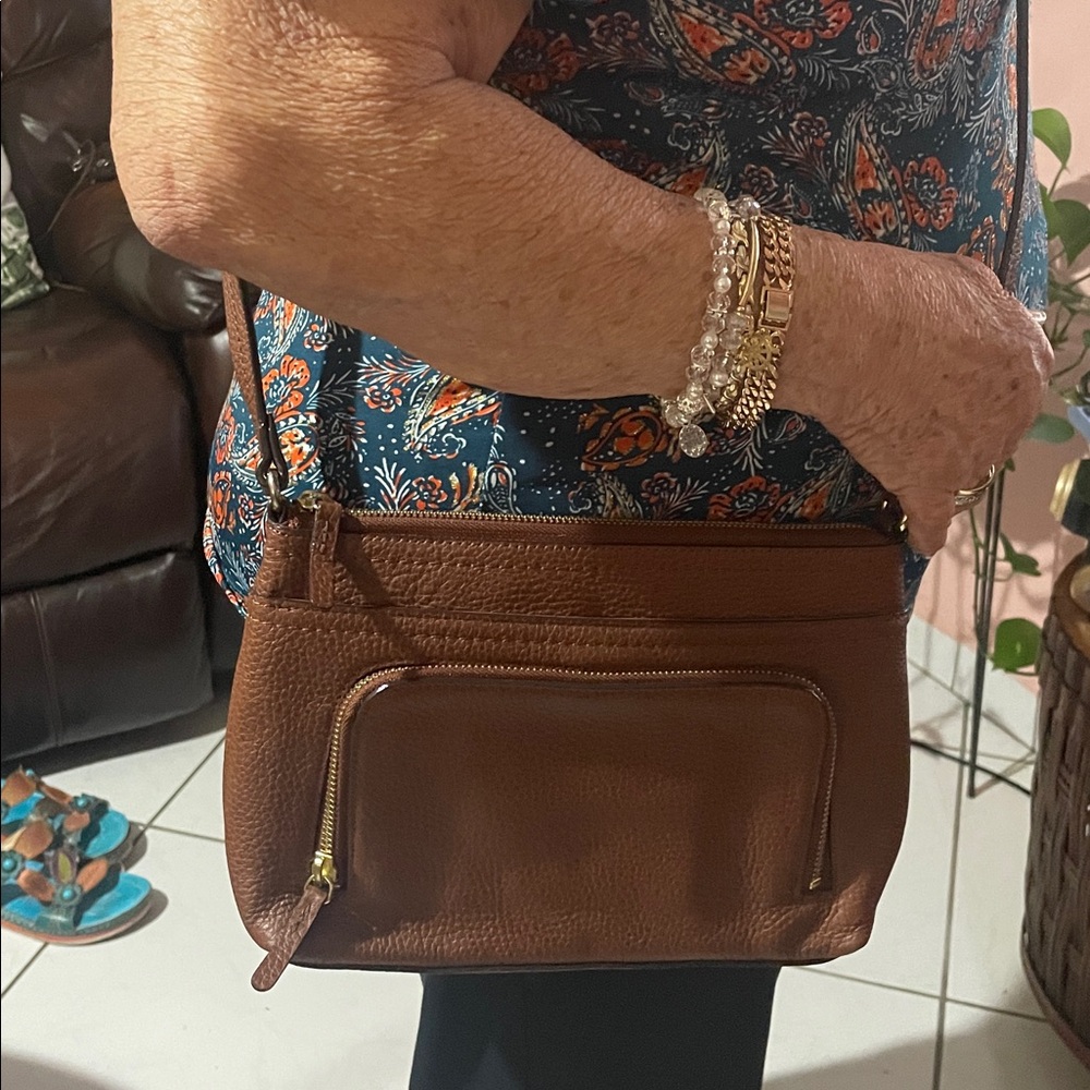 Nordstrom Elegant Brown Leather Shoulder Bag